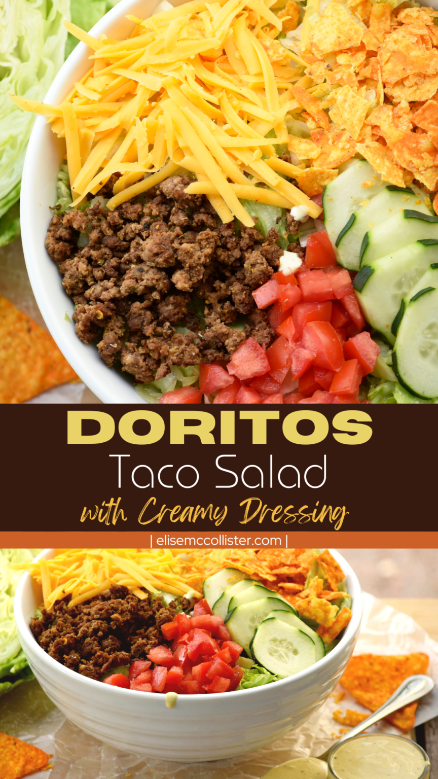 Doritos Taco Salad with Creamy Dressing - Elise McCollister